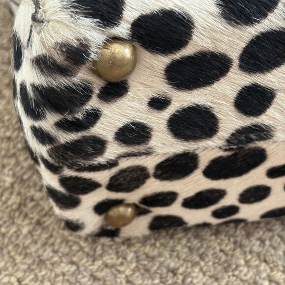 Boden Calf Hair Dalmation Print Leather Satchel - Picture 7 of 16